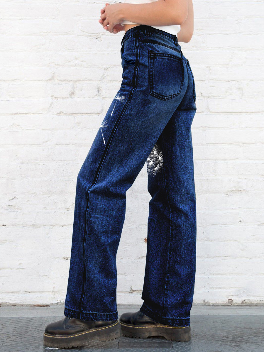 Women's Washed Denim Jeans For Leisure Casual Wear And Style_voghion.com
