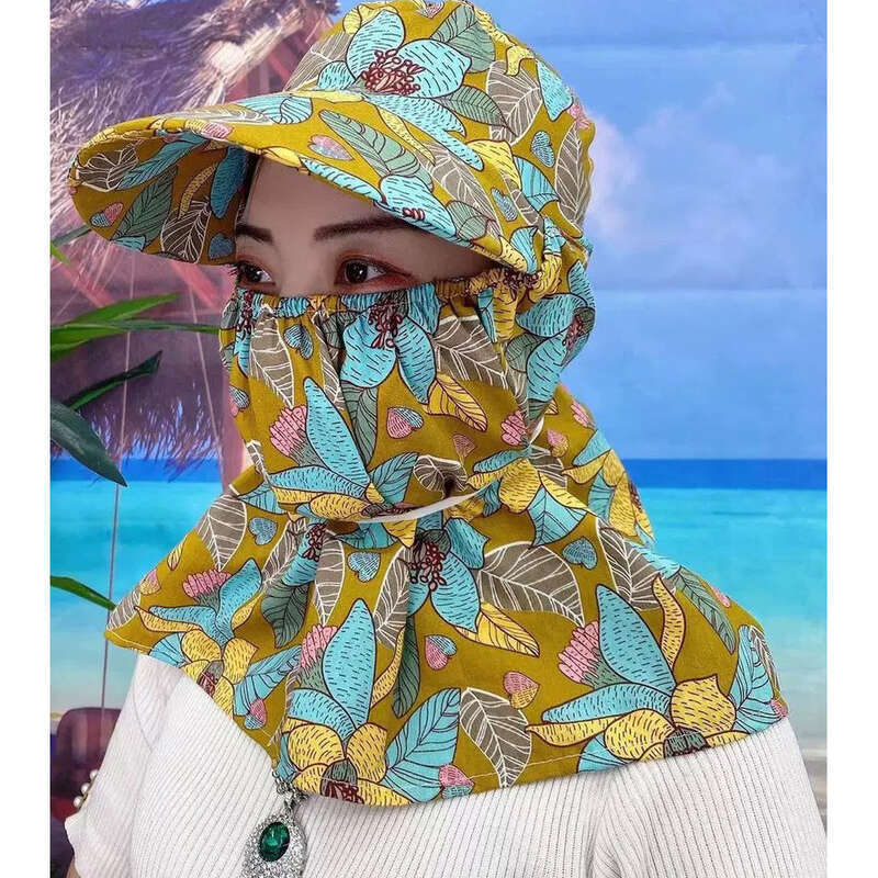 Summer Kotteng Wanddicht, Hals- a Gesiichtsschutz, Outdoor Reiden, UV Sonnehut, Téipflückhut_voghion.com
