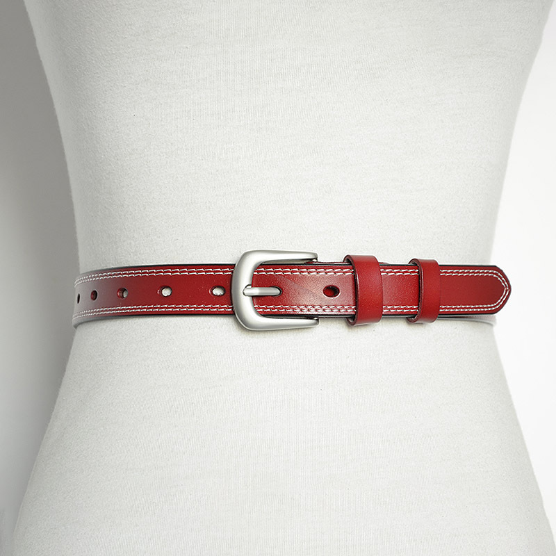 Cintura coreana classica da donna in pelle bovina alla moda con cuciture laterali, cintura per pantaloni con fibbia casual in pelle a due strati_voghion.com