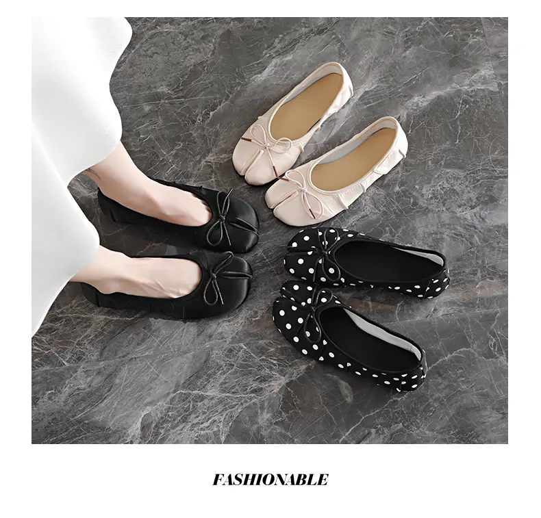 Versatile Women's Ballet Flats Elegant Mary Jane Leather Shoes_voghion.com