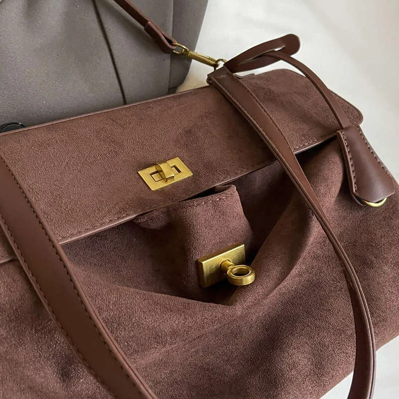 Herbst Winter Neue Frauen Wildleder Leder Tasche Schulter Handtasche Und Geldbörsen Designer Taschen Chic Mode Dame Trendy Satchel_voghion.com
