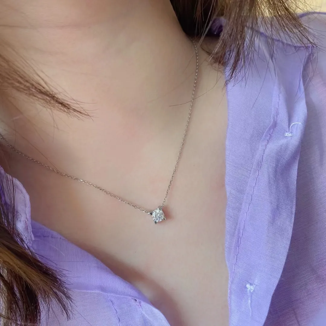 Collane con ciondolo in cristallo di zircone CZ quadrato 3D con diamanti per donne, orecchini in oro rosa con marchio automobilistico_voghion.com