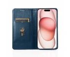Für 15 Case SupRShield Pro Luxus-Geldbörsen-Leder-Flip-Magnetständer-Case-Cover (Marineblau)_voghion.com