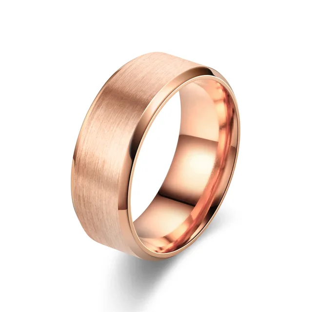 2025 New Arrivals Gold Color Lover Colorful Siver Blue Stainless Steel Matte Rings for Men Women Wedding Band Custom Engrave Name Charm_voghion.com