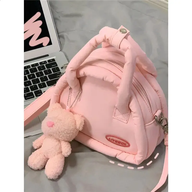 Xiuya Süße, niedliche Handtaschen für Damen, flauschig, weiche Wolken, lässige Umhängetasche im Haruku-Stil, Sommermode, Umhängetasche 240919_voghion.com