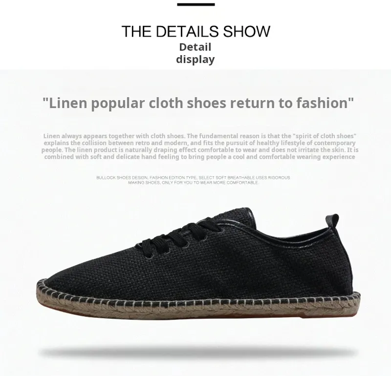 Shoes Summer Espadrilles Men Canvas New Breathable Fisherman Footwear Mens Slip on Loafers Large Size 47 Sneakers_voghion.com