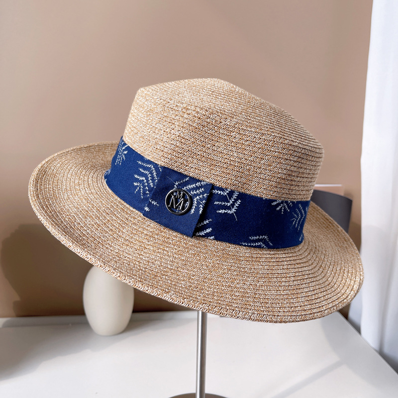 Cappello giapponese alla moda minimalista con nastro di erba fortunata fresca giapponese, protezione solare estiva per bambini, cappello versatile alla moda_voghion.com