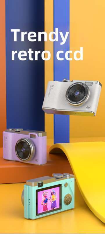 CCD High-definition Digitaal voor beginnende studenten, Mini voor- en achtercamera met dubbele opname, cadeau_voghion.com