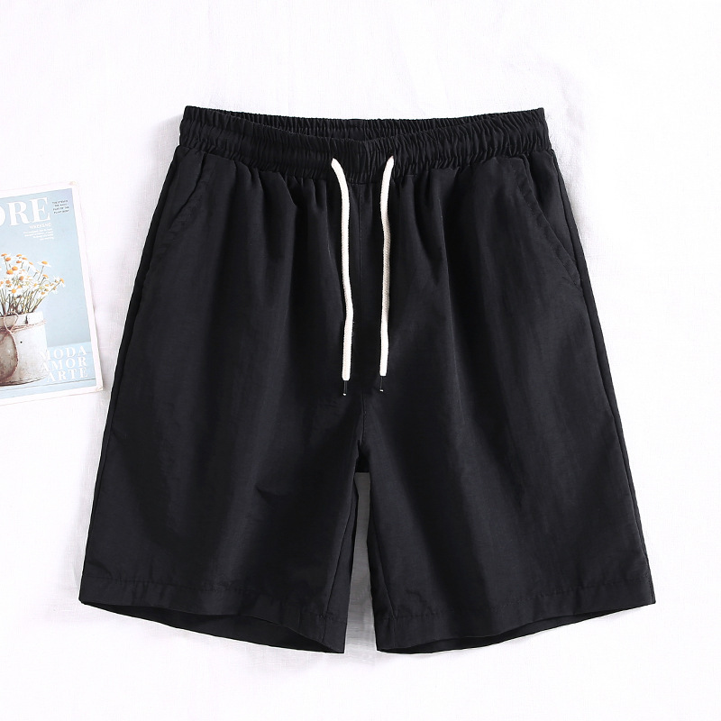 Kvalitets sommerstrand afslappet løbesportsshorts 5-punkts bukser med lige ben til mænd_voghion.com