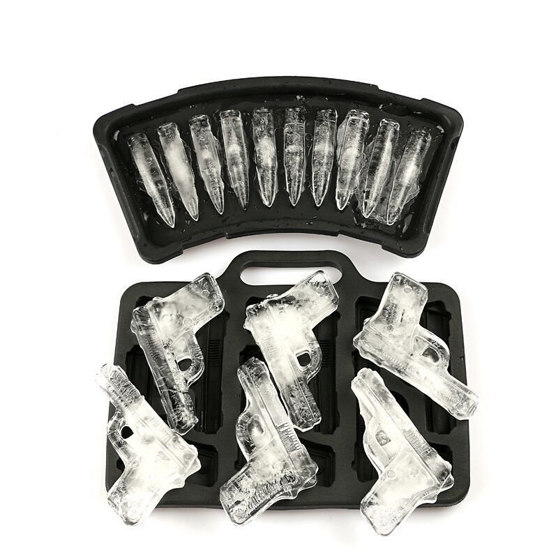 Glaçons en silicone de qualité alimentaire 6 pistolets en silicone glaçons en plastique moule à glaçons bricolage