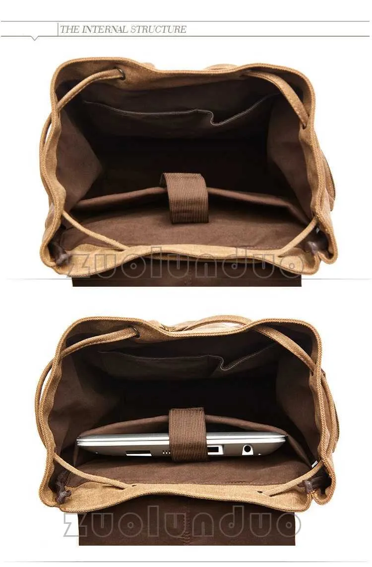Sac à dos vintage en toile pour ordinateur portable pour hommes Mochila Feminina Mode Anti-vol Femmes Sacs à dos de voyage Sac à dos d'école C241031_voghion.com