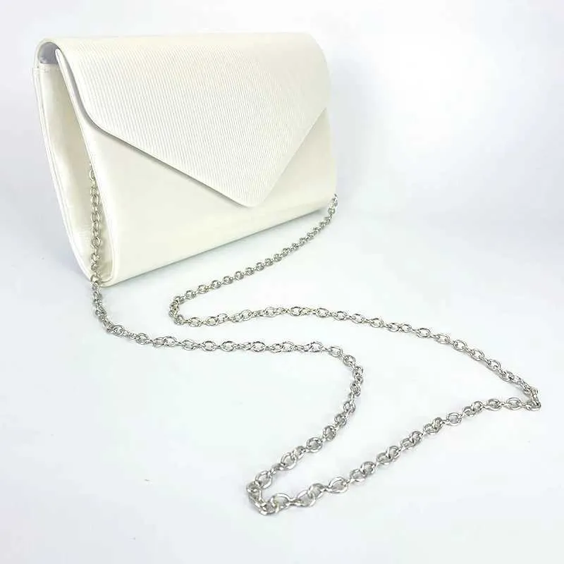 Exquisite Evening Clutch Shiny Leather Envelope Chain Cross Body Bag Womens Party Wallet Y241019_voghion.com
