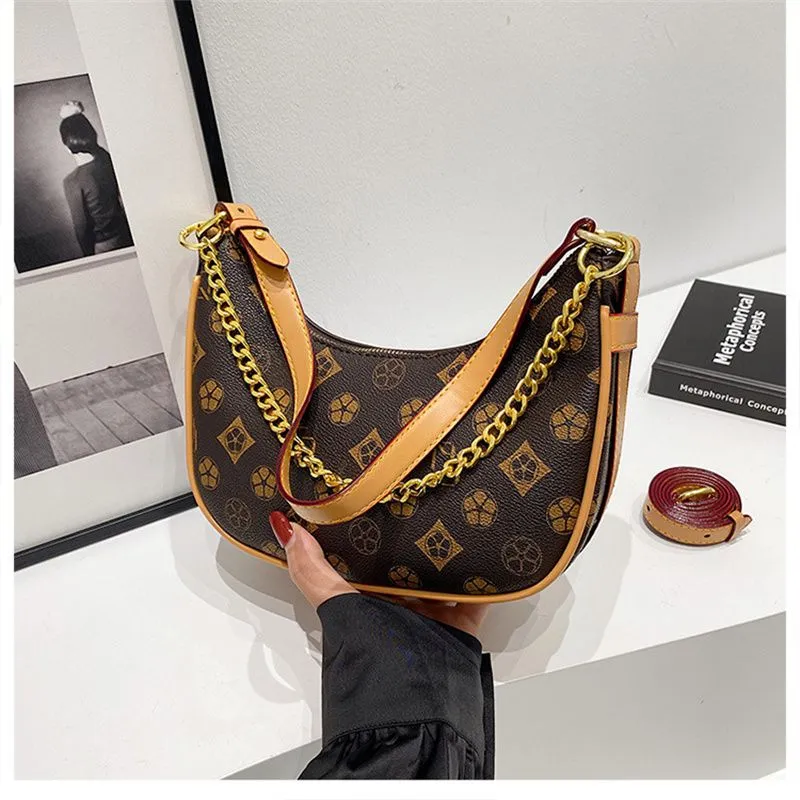 Designer Women's Armpit Bag High-end Texture Printed Shoulder Bag_voghion.com