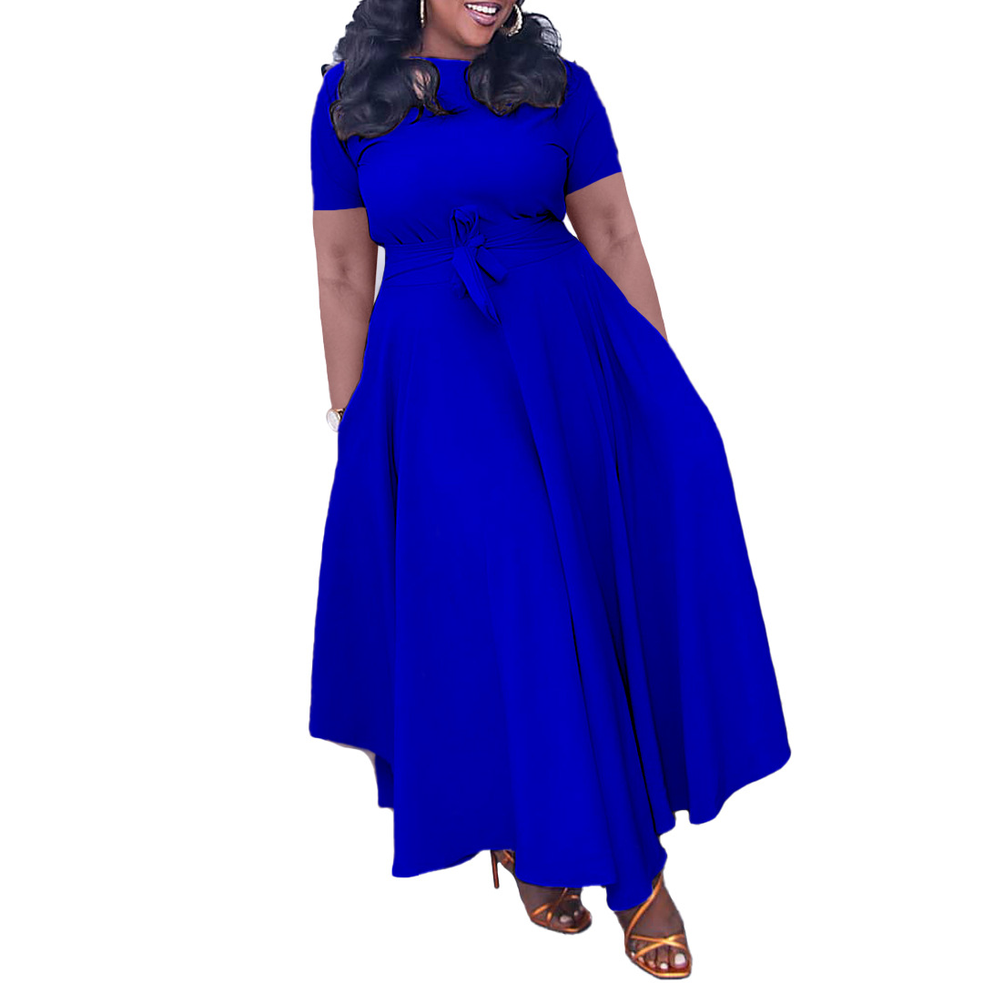 Frauen Kleidung sommer neue mode temperament riemen große größe außenhandel kleid_voghion.com