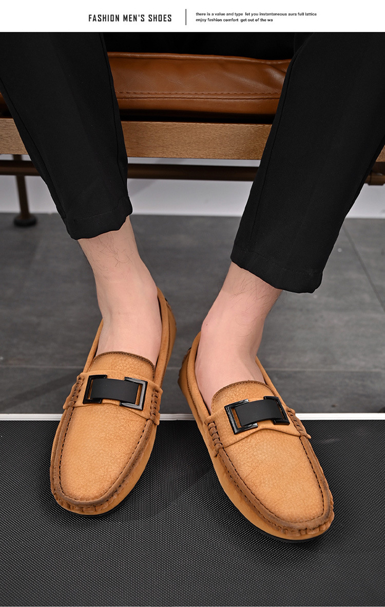 Pánské boty z pravé kůže, luxusní společenské boty, pánské nízké mokasíny, ležérní turistické boty_voghion.com