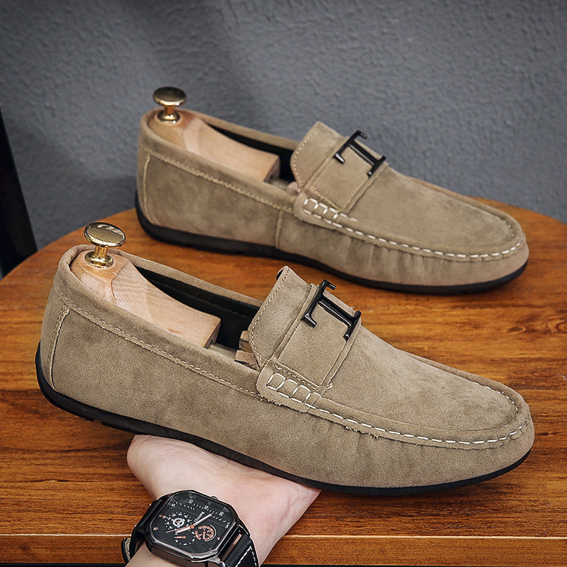 Tendance de la mode britannique pour hommes d'été 2025, chaussures paresseuses à un pied, chaussures décontractées 917A
