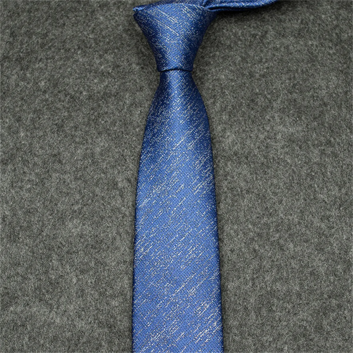 Cravatta per adulti nuova di zecca, in seta nera e blu, jacquard intrecciata a mano per uomo, casual e da lavoro, alla moda, a scatola_voghion.com