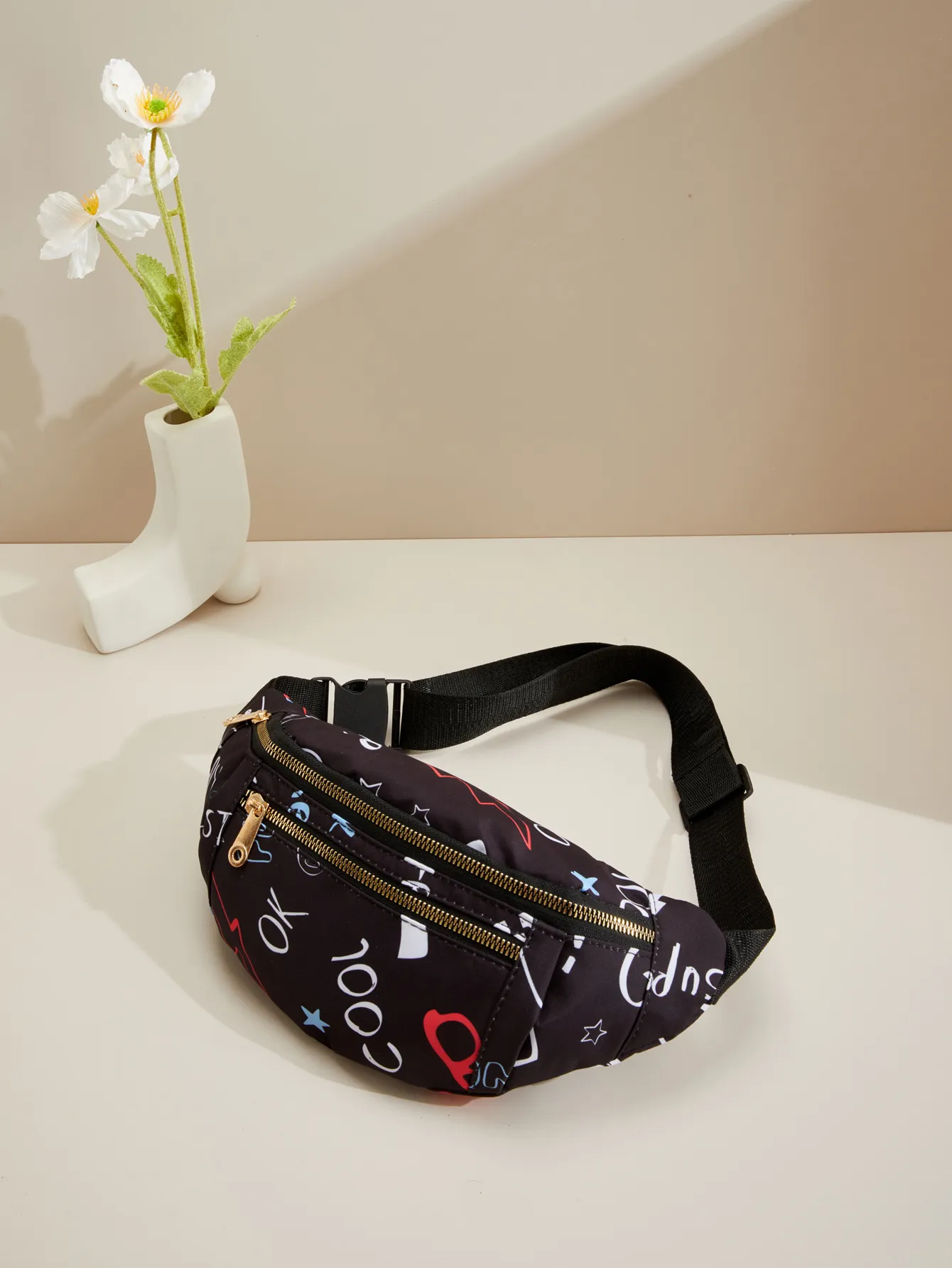 Marsupio piccolo a tracolla per donna, con cinturino regolabile, alla moda, cintura toracica, per sport, allenamento, viaggi, vita_voghion.com