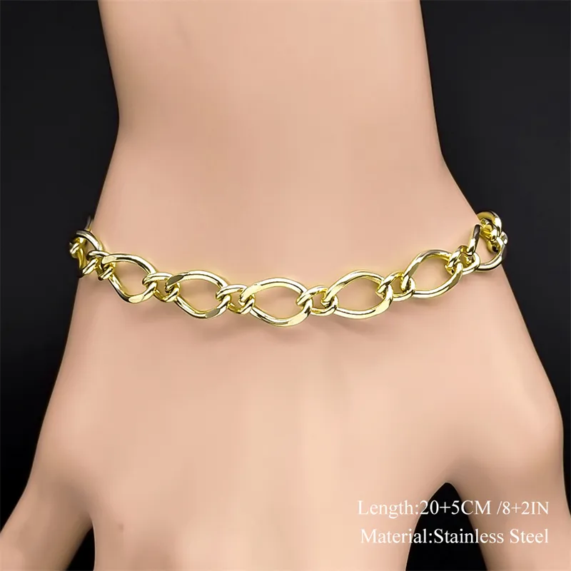 Łańcuchy Stal nierdzewna Kreatywny Gruby Choker Łańcuch Naszyjnik/Bransoletka Dla Mężczyzn Kobiety Sier/Złoty Kolor Prosty Obojczykowy_voghion.com