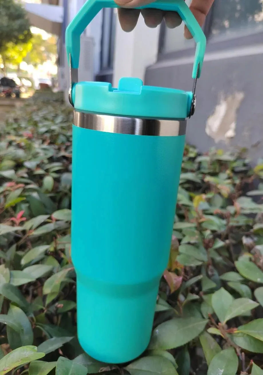 Bottiglie da 30 once e 20 once, tazze in acciaio inossidabile con conservazione del calore, bicchieri di grande capacità per esterni, riutilizzabili, a prova di perdite, tazza ribaltabile_voghion.com