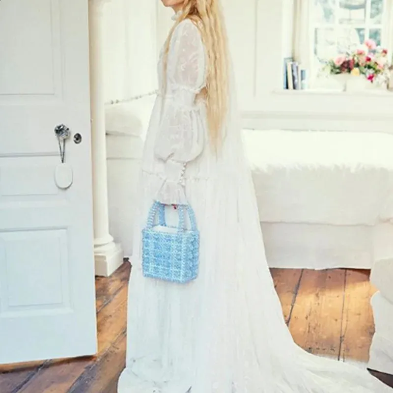 Mode Perle Acryl Vintage Handgewebte Kupplungen Perlen Abendtaschen kndpso Party Prom Hochzeit Handtasche Geldbörsen 240907_voghion.com