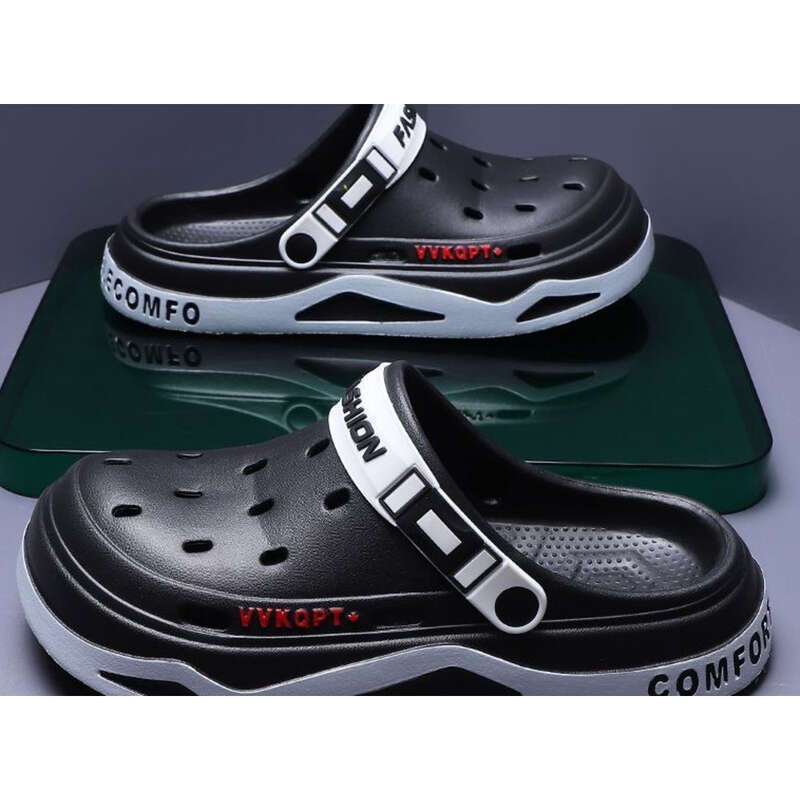 Thick Bottom Perforated Shoes Men's Summer 2025 New Beach Toe Sandals Men's_voghion.com