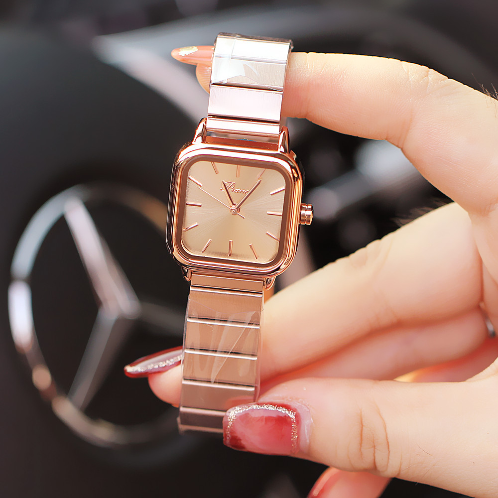 Nuovo orologio impermeabile al quarzo con cinturino quadrato piccolo da donna Accademia giapponese Versatile_voghion.com