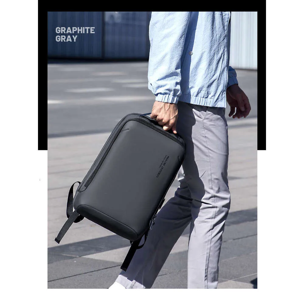 MARK RYDEN Slimmad bärbar dator för män, minimalistisk ryggsäck, YKK-dragkedja, reptålig med USB-kabel_voghion.com