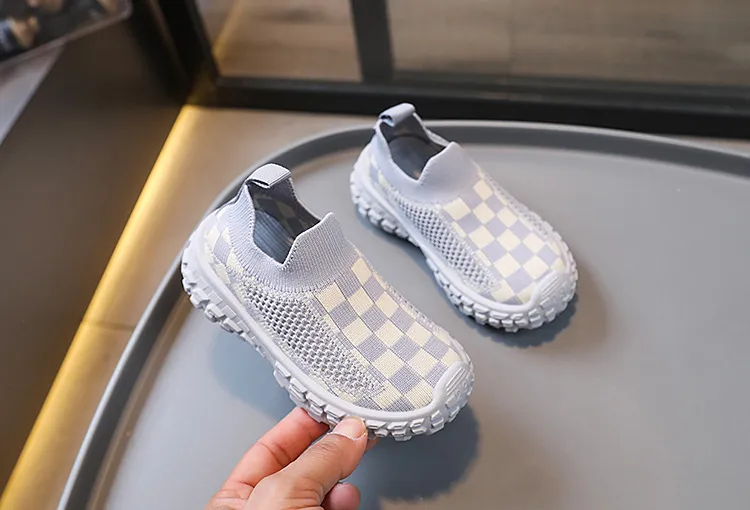 Sneakers Jenter Gutter Fritidssko Pustende netting Myke såler Happysteps Småbarnssko Størrelser US5c-US1y_voghion.com