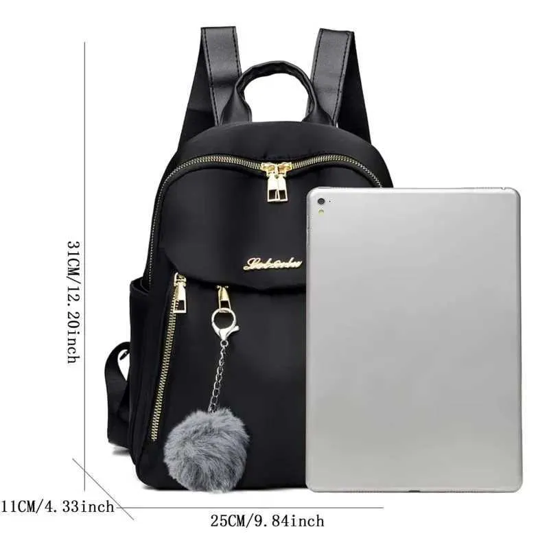 Mini Mochila Oxford Feminina de Tecido Impermeável Mochila de Viagem Casual Estudante Escola Ba241116_voghion.com