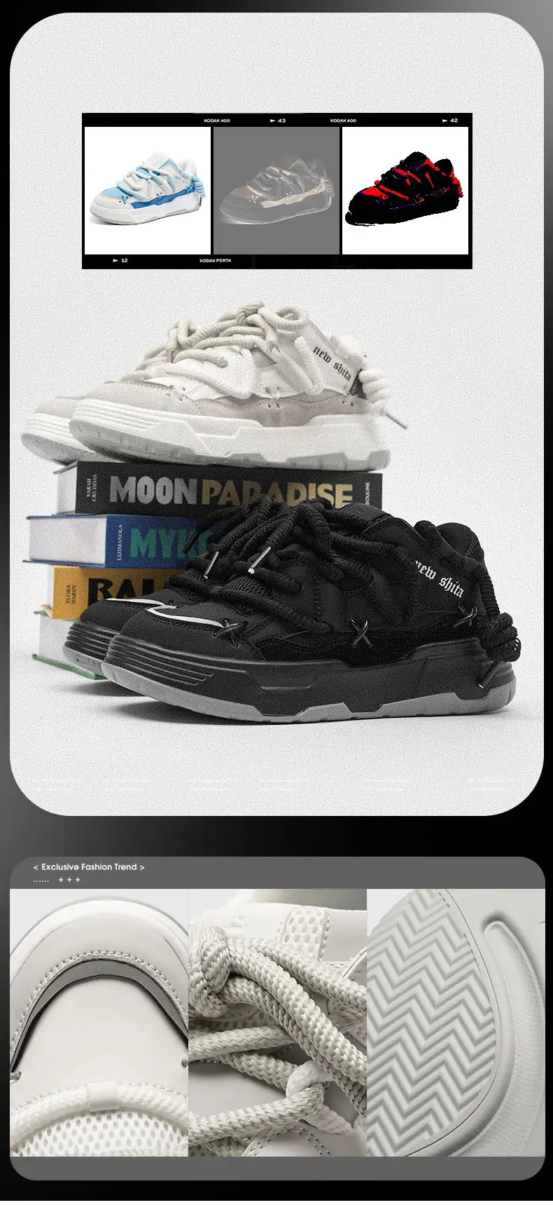 buty damskie ly bread szeroka podeszwa para unisex krótkie i pulchne trampki hip-hop 41 42 44 240911_voghion.com