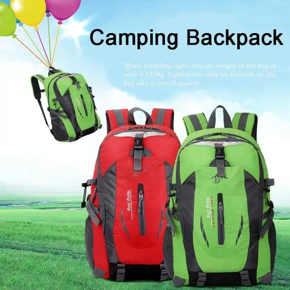 Large Waterproof Backpack 40L Bag Camping Hiking Walking Outdoor Travel Rucksack Durable NylonC241011C241011_voghion.com