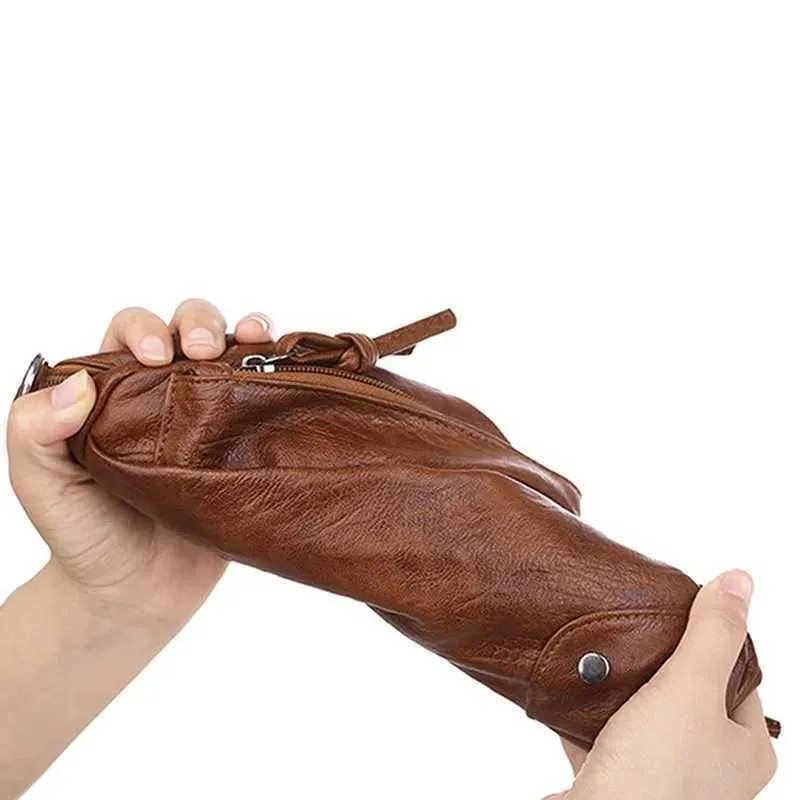 Women’s Leather Crossbody Bag With Three Layers And Multi Pockets_voghion.com