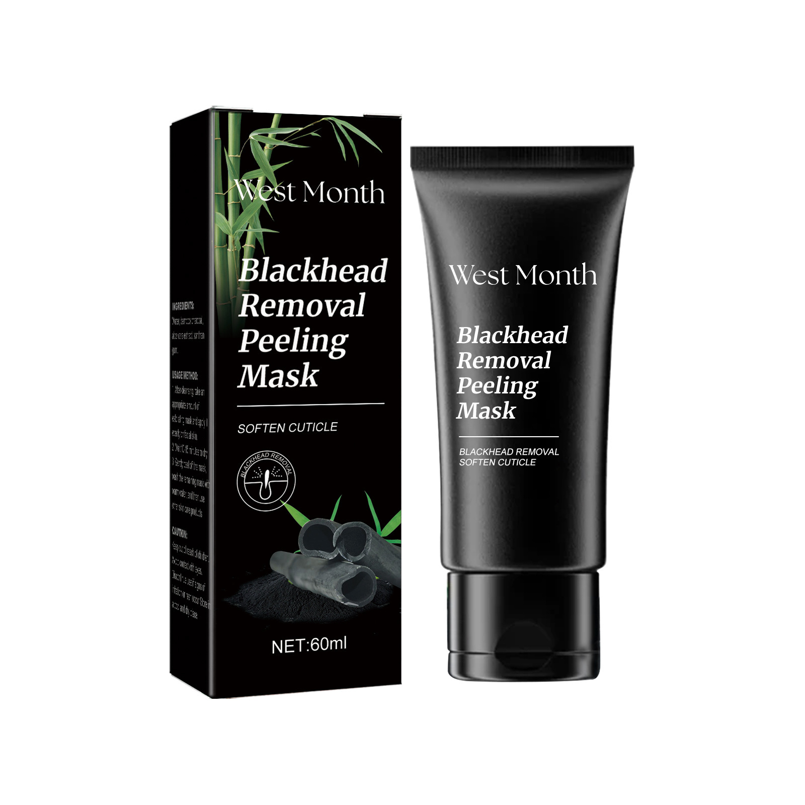 Mascarilla facial desmaquillante West&Month que hidrata el rostro, limpia los puntos negros y el acné, aclara las marcas del acné y afina los poros._voghion.com
