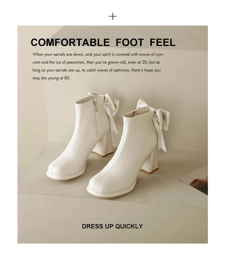 Platformas augstpapēžu zābaki sievietēm Atpakaļ tauriņš Plānas Īsas Zeķes Botas Rudens Ziemas Sieviešu ikdienas Punk Party Kurpes_voghion.com