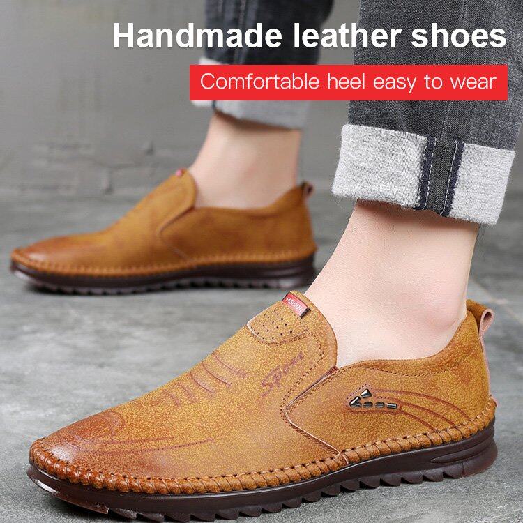 vivinatural Handmade Cowhide Breathable Casual Leather Shoes Fashionable and stylish_voghion.com