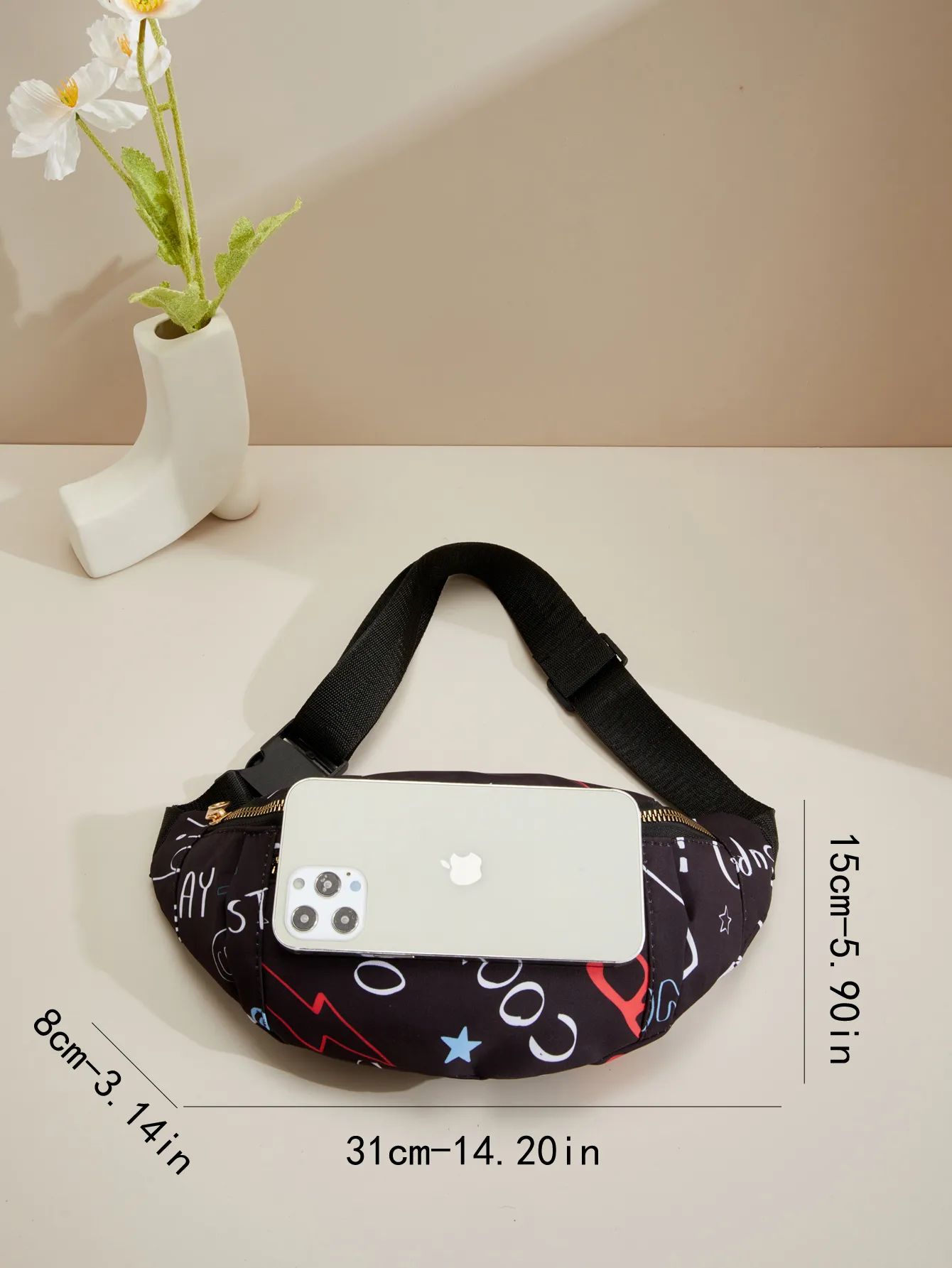 Marsupio piccolo a tracolla per donna, con cinturino regolabile, alla moda, cintura toracica, per sport, allenamento, viaggi, vita_voghion.com