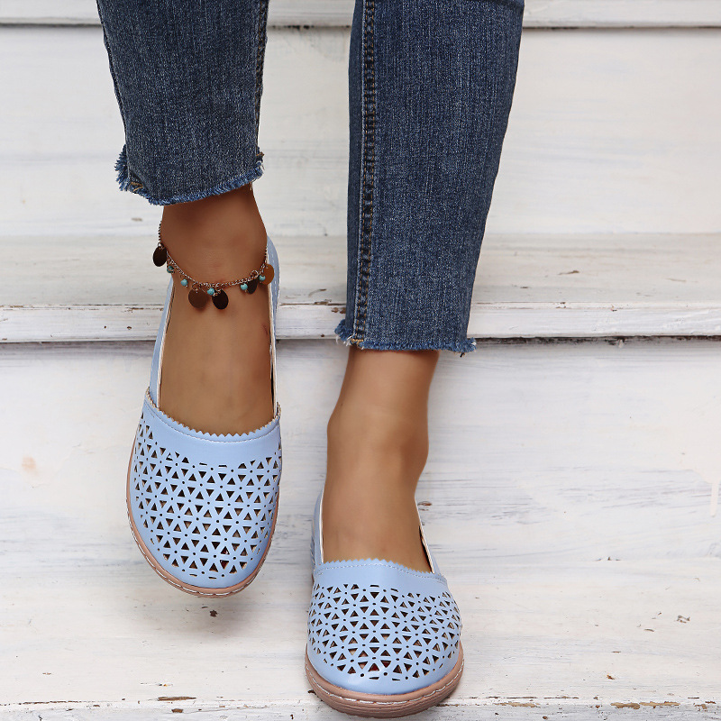 Modische, lässige, perforierte Schuhe für Damen_voghion.com