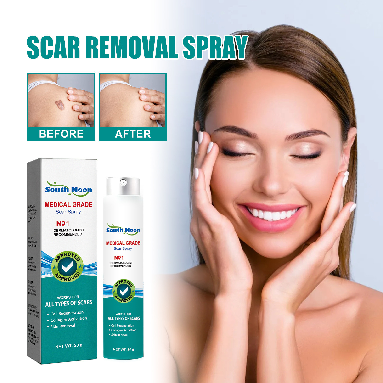 South Moon desalinates pregnancy scar smoothing skin care spray_voghion.com