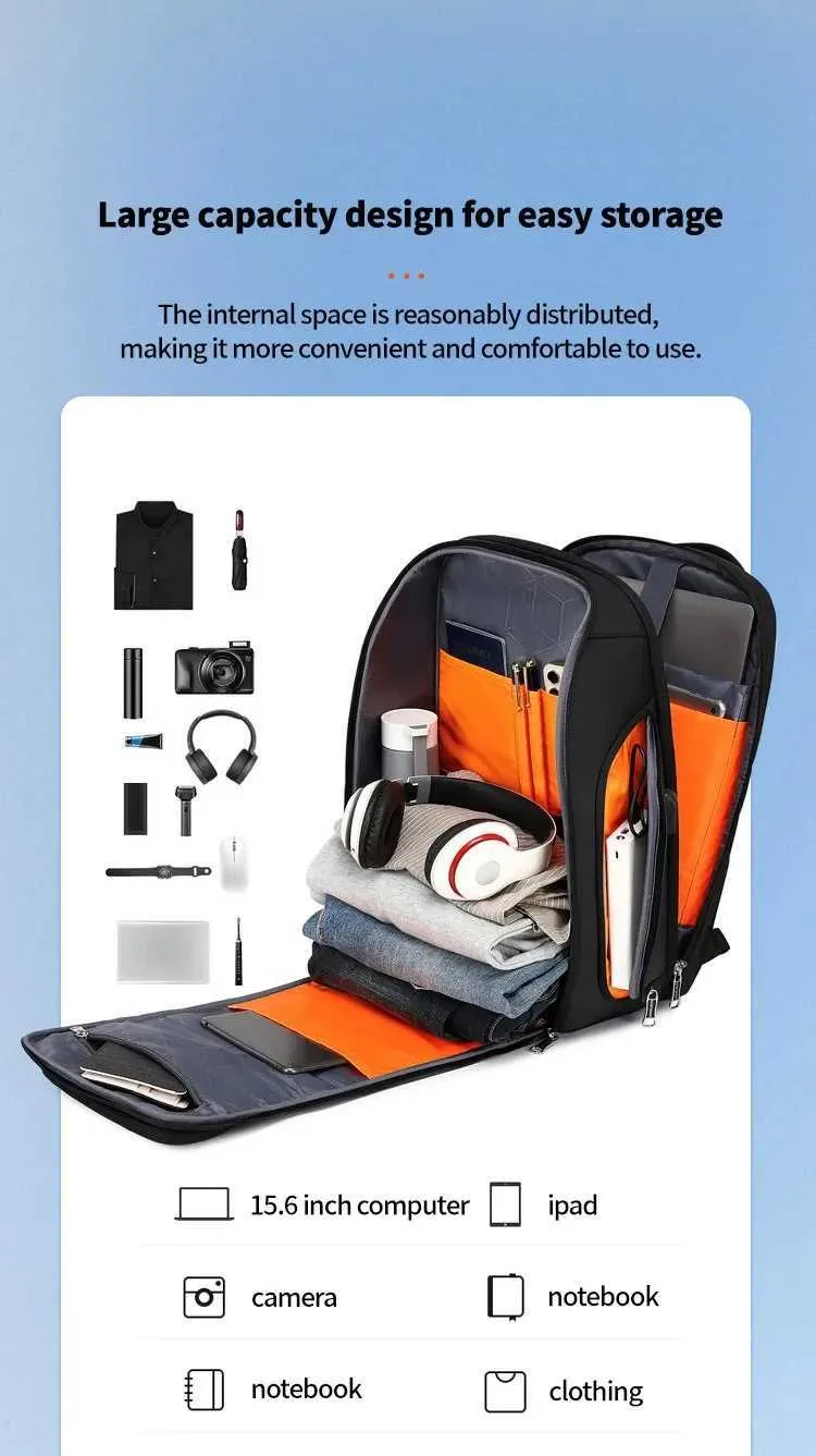 Waterproof Anti-theft Men's Business Backpack With Usb Charging_voghion.com