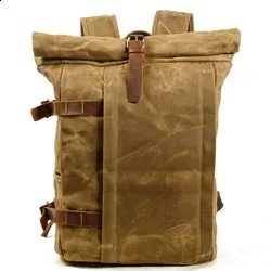 Retro locomotive universal waterproof side motorcycle canvas knight saddle bag 240824_voghion.com