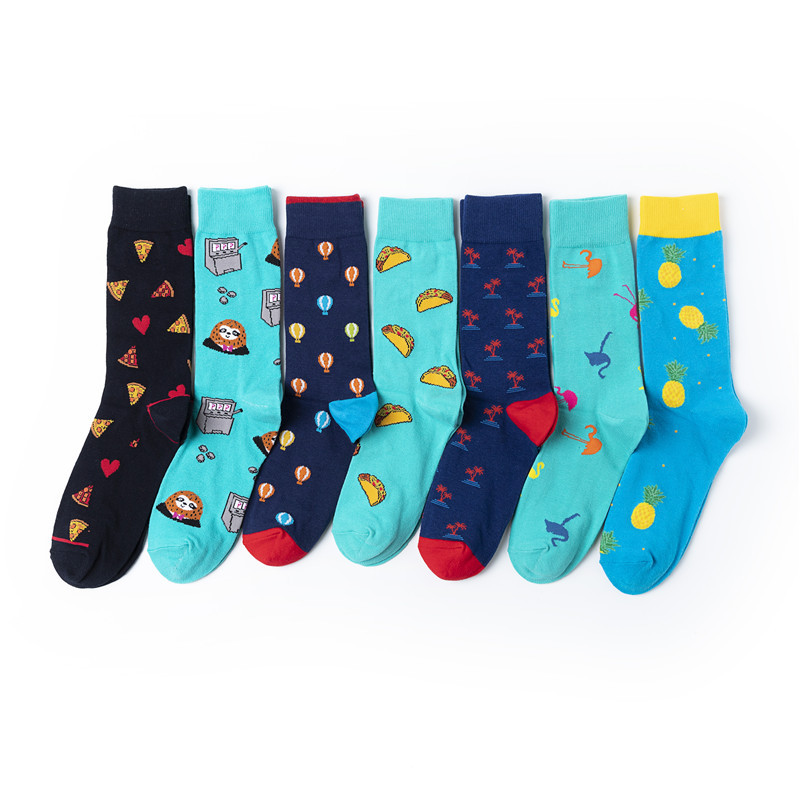2025d All-Season Mid-Calf Women's Combed Cotton Personality Men's Socks Cartoon Trend_voghion.com