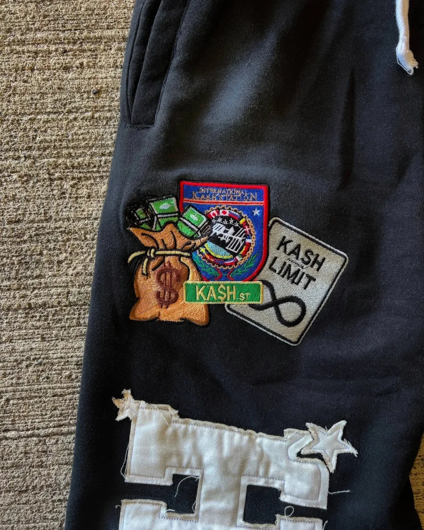 Vintage Red Double-layer Sports Y2K Mens Hip-hop Letter Patch Embroidered Loose Casual Elastic Waist Jogging Pants_voghion.com