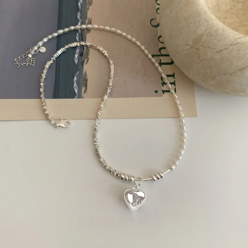 Chains Sweet Cool Heart Stackable Necklace Temperament Clavicle Chain Collar_voghion.com