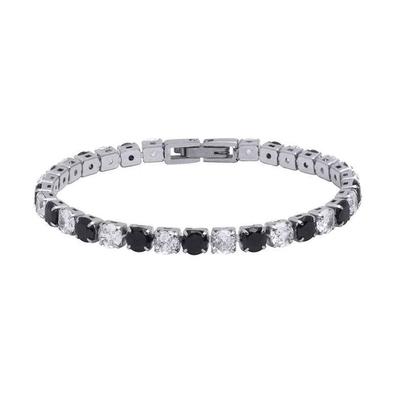 Bracciale tennis in zircone e titanio per uomo e donna_voghion.com