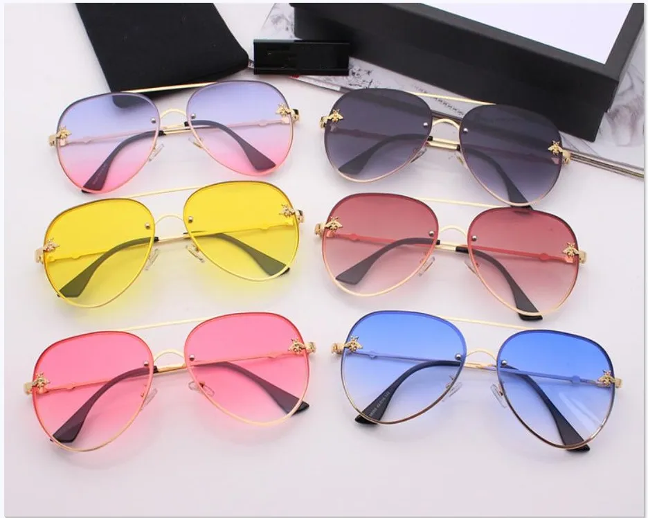 2020 Design Frauen Männer Marke Designer Gute Qualität Mode Metall Übergroße Sonnenbrille Vintage Weiblich Männlich UV400 Mit Box_voghion.com