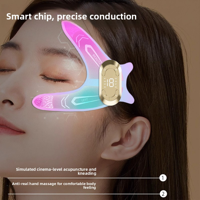 Appareil de beauté pour les yeux à microcourant - Atténue les ridules et les cernes pour un effet liftant et raffermissant (Masseur pour les yeux et le visage)_voghion.com