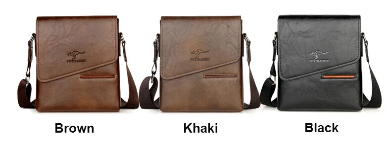Summer Brand Kangaroo Messenger Bags Leather Casual Crossbody For Men Business Shoulder Bag Male Small Handbag_voghion.com