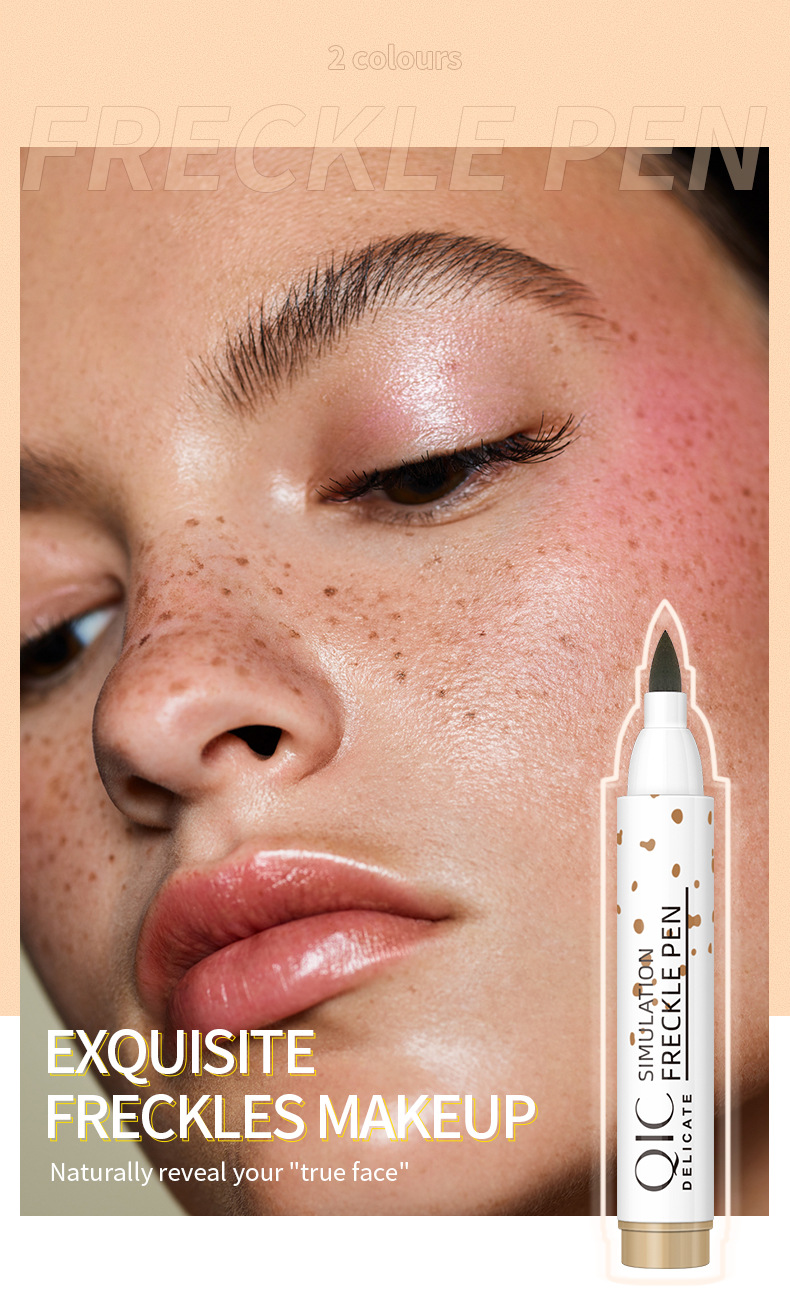 Gesimuleerde sproet voor kleurweergave, waterdicht, niet-afbladderend, schoonheidsvlekjes op het gezicht, make-up stempelpen_voghion.com