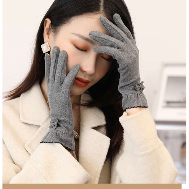Ladies Gloves For Cycling And Riding Windproof Cold Proof Fabric_voghion.com